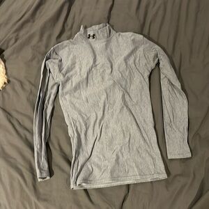 Adult Small Under Armour Mock Neck undershirt.  Greyish with a hint of b…